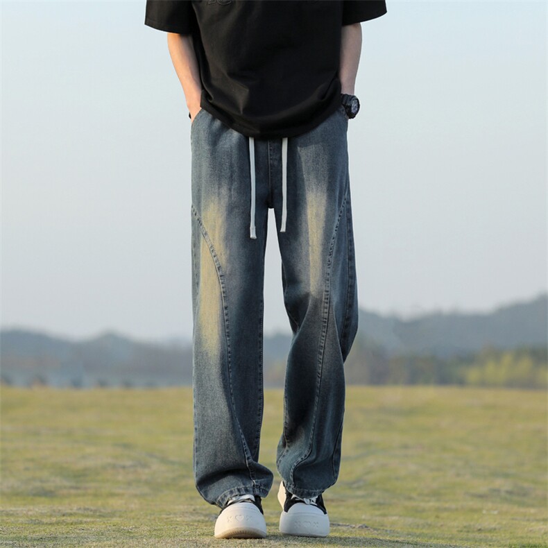 高街美式牛仔裤直筒时尚潮牌宽松男款裤子 K760 特批-40图片