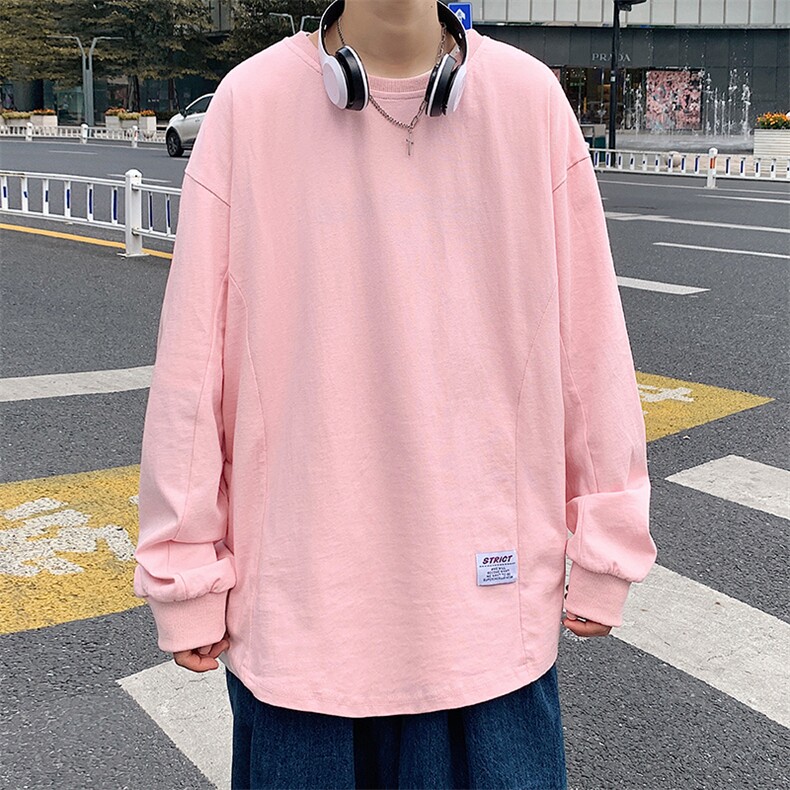 A102-P38长袖t恤男士大码宽松卫衣男打底衫男秋衣男,男装T恤,电商A040