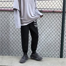 港风休闲裤男韩版印花宽松潮流束脚裤百搭运动卫裤NK03-P50，男装休闲裤，星座1501