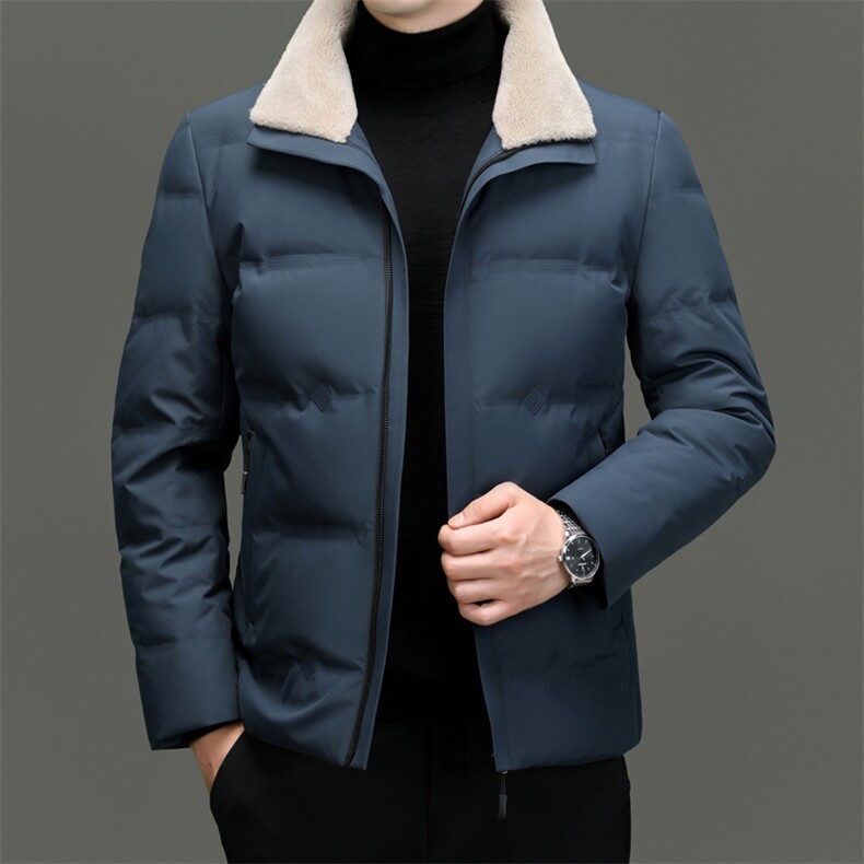 DF2391钱塘2020-2新款百搭简约翻领厚款中年男士羽绒服P230,男装羽绒服,钱塘207-2