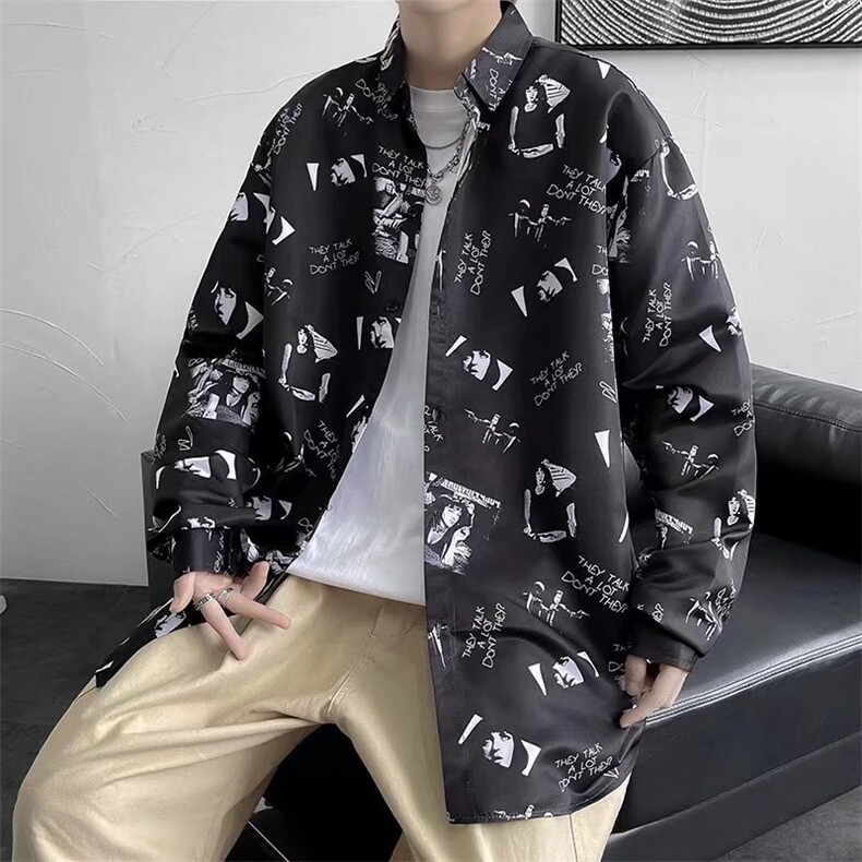 长袖衬衫春款男港风潮流SY103P28,男装衬衫,星座1116-2