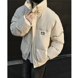 冬装新品 港风PU软皮棉服刺绣logo棉衣休闲加厚外套男 G1103 P128图片