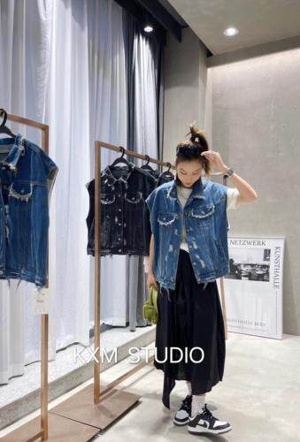 秋季新品牛仔马甲，女装马夹，卡希·米