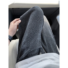 抖音品质斜条纹针织设计雪尼尔直筒休闲裤B315-K25315-特p35控68，男装休闲裤，电商B315