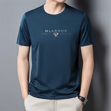 男士短袖T恤2023新款圆领纯色薄款中年爸爸装半袖上衣P45，男装T恤，星座1105-3