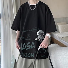 NASA联名同款230g重磅纯棉短袖t恤男大码半袖半截袖DX17187-P20，男装T恤，电商A040