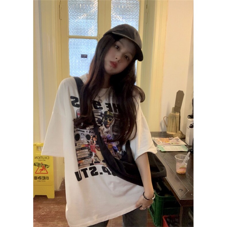 T0757-P25潮牌情侣T美式复古人像印花纯棉短袖男女款上衣,男装T恤,星座617A-2