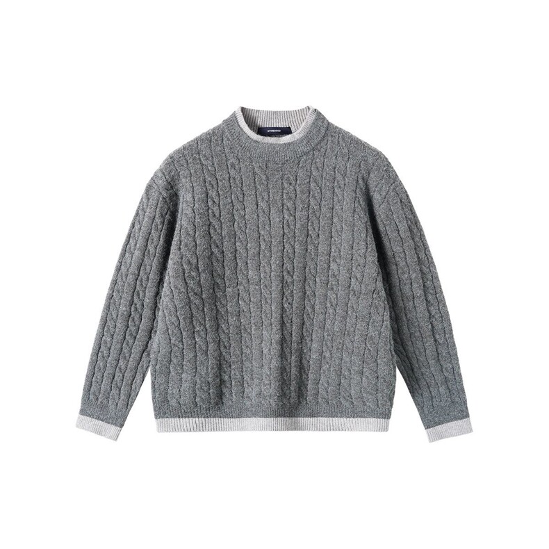 1506-1/MYM238-81原版高质量毛衣/P64半高领麻花纯色毛衣百搭休闲，男装针织衫/毛衣，星座1506-1