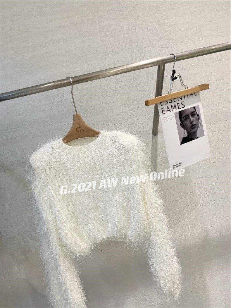 新款毛毛针织毛衣，女装针织衫/毛衣，G