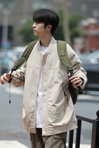新款飞行夹克男美式复古棒球服外套高街潮牌CYJK9269 P-75控价109图片