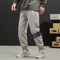 加绒束脚卫裤男女秋冬季高街字母潮牌工装休闲裤G8066-P35加绒45，男装休闲裤，星座1008-1