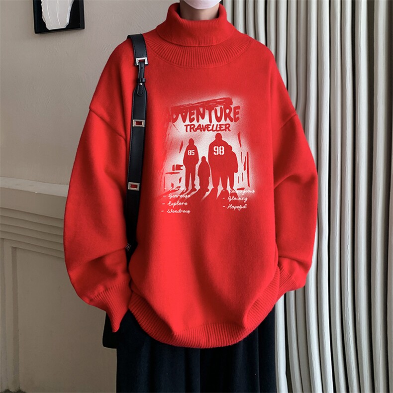 8XL高领毛衣男大码胖子堆堆领打底羊毛衫GM45374-P45加绒款-P65,男装T恤,电商A040