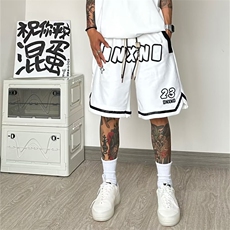 美式篮球运动短裤男女夏季五分沙滩裤vibe高街休闲裤子QD762-P35，男装牛仔裤，星座1008-1