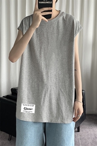 BX25062-P20 纯棉汗背心男士大码宽松汗衫男无袖t恤男 港风图片