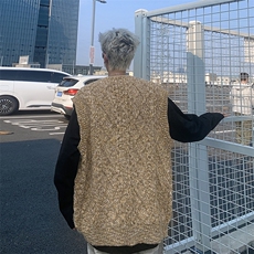 港风潮流针织衫男bf情侣学院风毛织背心无袖坎肩马甲MY0568-P60，男装背心/马甲，星座308B-2