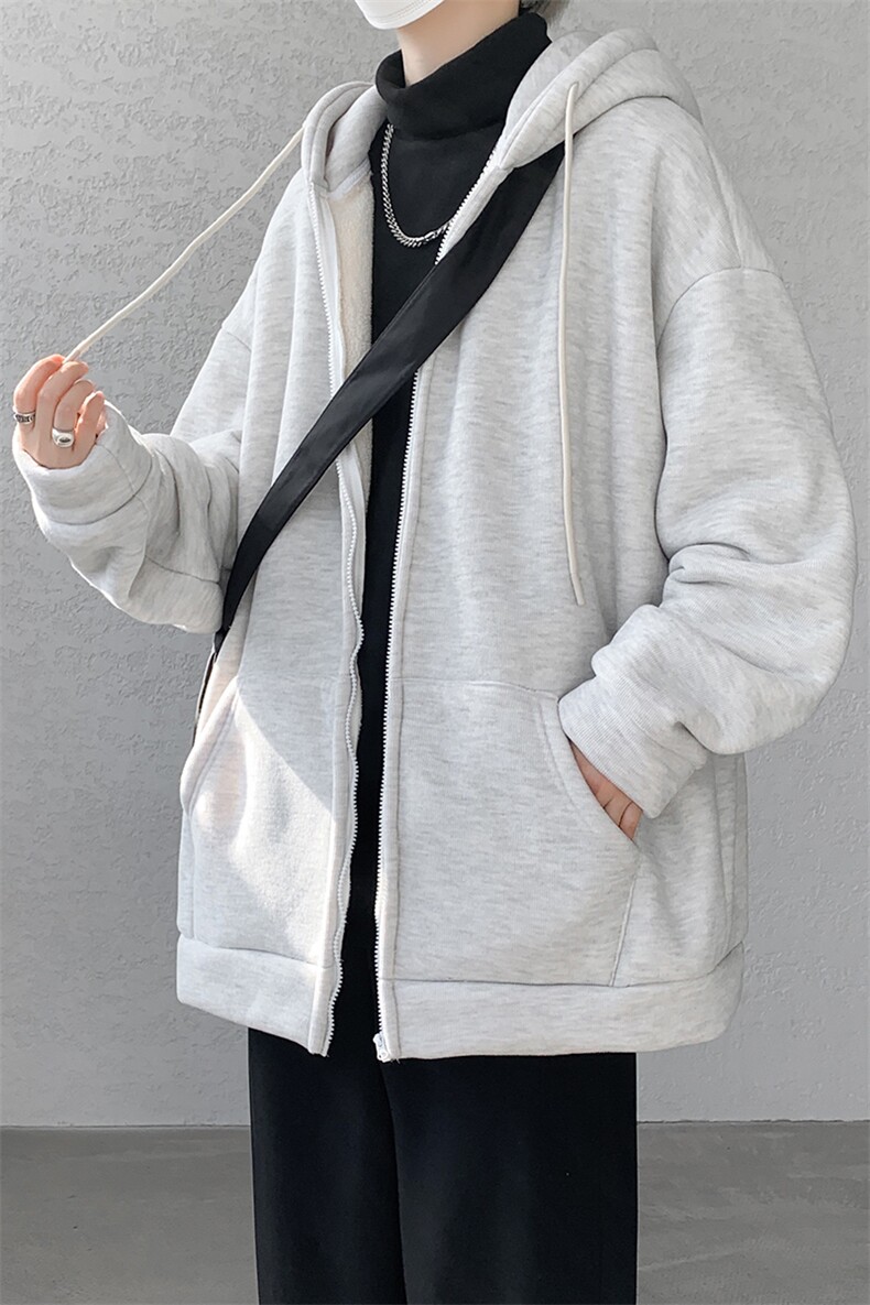 8XL-M高品质！卫衣厚外套男加绒加厚开衫羊羔毛卫衣WY13P68控88,男装卫衣,电商D206-1