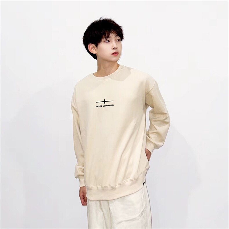抖音得物 现货高品质美式宽松圆领印花卫衣 新款重磅卫衣 ADY104图片
