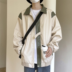 软皮衣服男士机车夹克翻领工装PU皮2025帅气短款JK2136-P80图片