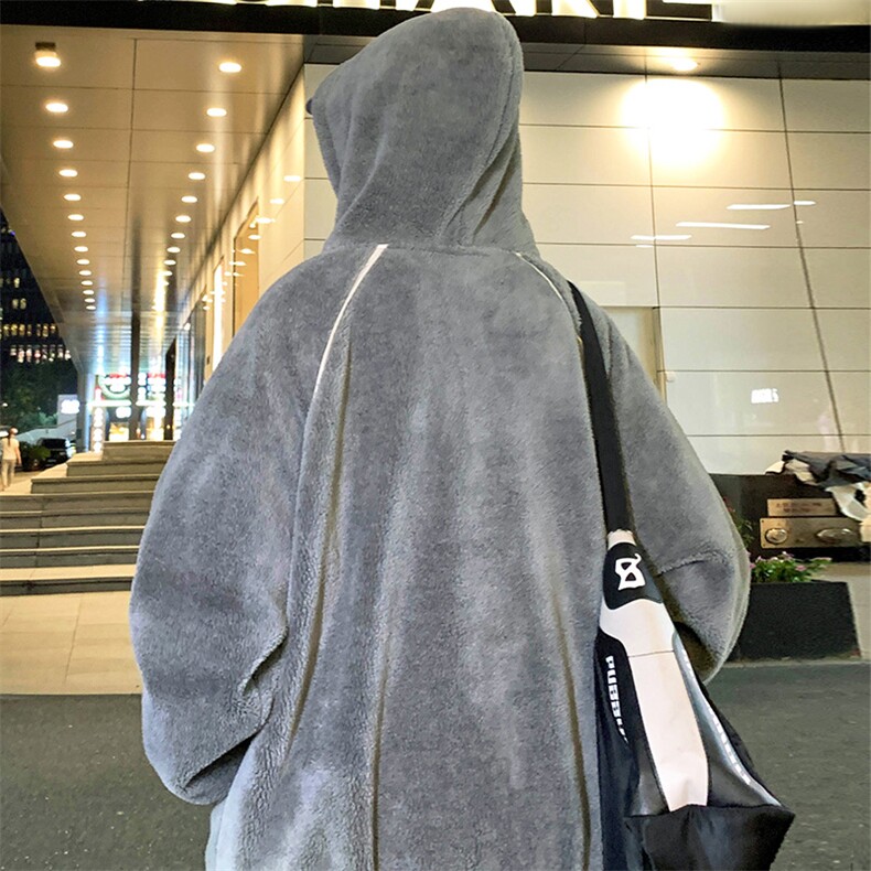 2024冬上新中性加绒休闲棉衣羊羔绒连帽外套男女987-P110控价158,男装棉衣,电商A441-1