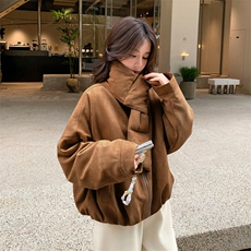 【】新款冬季保暖休闲短款羽绒服送围脖2526-P285-K385，女装羽绒服，2C127