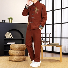 风套装刺绣盘口男套装，男装休闲套装，星座1206（原A206）