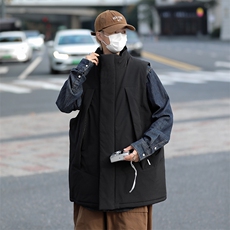 M07-P48美式宽松型设计感立领马甲棉衣，男装棉衣，星座1501-1