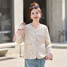 新中式轻国风刺绣外套女2025春季新款小个子气质显瘦短款提花上衣，女装短外套，布芭啦