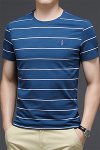 短袖打底T恤男2023夏季新款中青年商务休闲体恤圆领上衣休闲男士图片