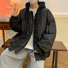 2022新款衣加厚保暖潮流棒球服服冬装假两件工装G01-P148，男装棉衣，星座1611B