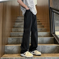 牛仔裤男潮牌直筒宽松高街百搭休闲微喇叭弹力阔腿长裤N879，男装牛仔裤，星座1116A-1（原606A）