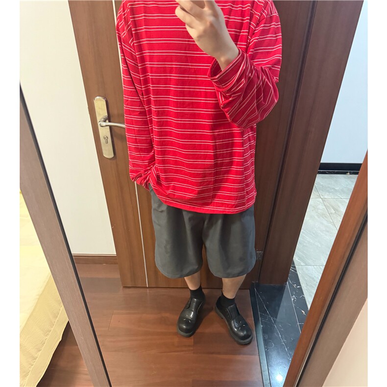 春季新款条纹长袖T恤学院风情侣上衣D328-CX6609-P38,男装T恤,电商D328