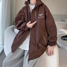 机能冲锋衣棉服男款秋冬季工装棉衣外套美式潮牌连帽棉袄，男装夹克，星座1210-1