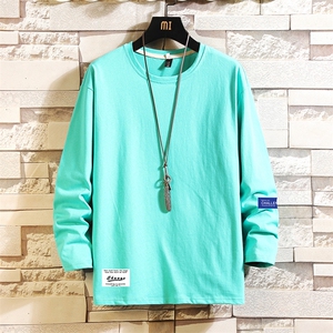 TX3062-P25纯长袖t恤男大码圆领打底衫体恤上衣服,墨绿色靴子搭配的衣服图片图片
