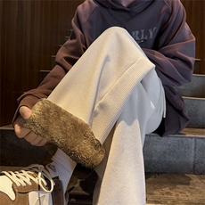 D2282-TP50控价68冬季港风新款时尚贴标裤子男加绒保暖灯芯绒长裤，男装休闲裤，电商A102-1