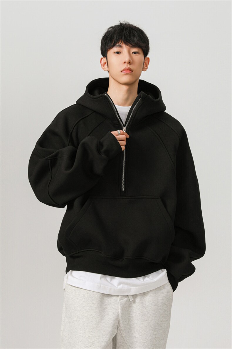 高品质cleanfit450g重磅套头版拉链卫衣外套TTTB17-特P78控128,男装卫衣,星座1315