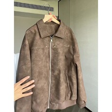 美式复古夹克痞帅翻领棒球服美拉德情侣皮衣513AJK2676P57，男装夹克，星座513A