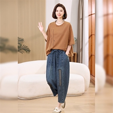 叶笙衣套装2510-126绣花棉短袖复古套装，女装套装/套裙，叶笙衣