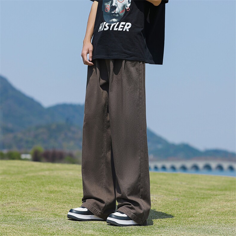 得物品质夏男裤纯棉直筒宽松直筒宽松长裤h890P50,男装休闲裤,星座1013-1