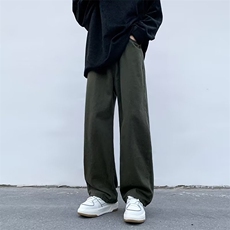 水洗牛仔裤男春秋季宽松潮牌直筒拖地长裤ins潮阔腿裤子NK330-p42，男装牛仔裤，星座1008-1