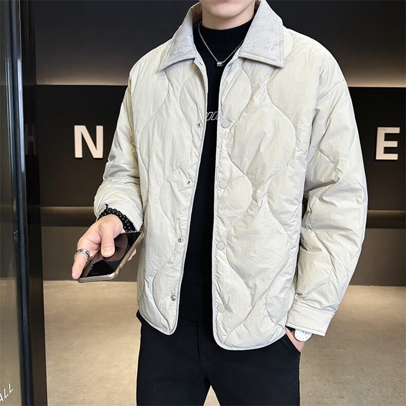 90新标2025冬季翻领简约休闲加厚保暖羽绒服外套X2519-P248,男装羽绒服,电商A413