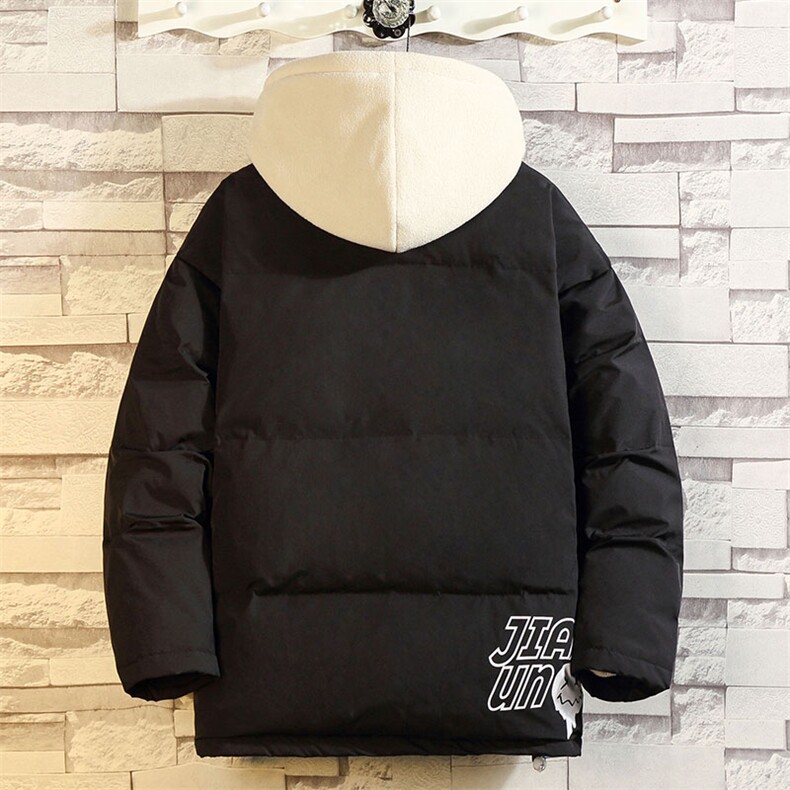 冬季假两件大码保暖带帽印花白鸭绒羽绒服Y5816-P190【特价】,男装羽绒服,电商A007