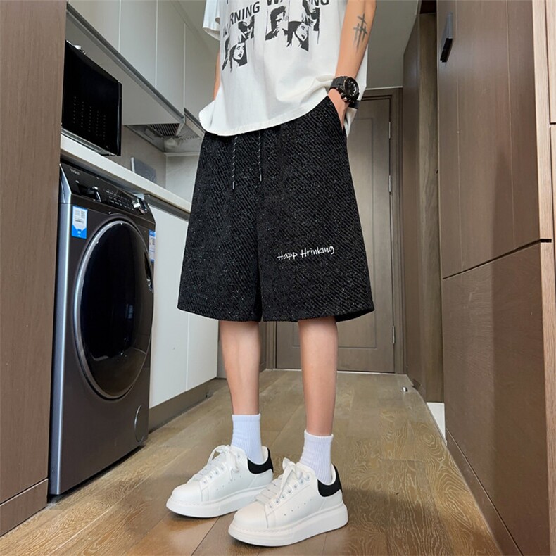 夏季新款短裤男小香风休闲裤刺绣五分裤中裤DK622-特P30控58,男装牛仔裤,星座209-2