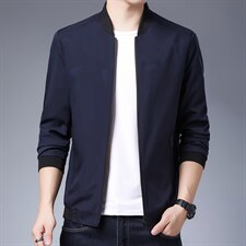 2022夹克男士新款休闲棒球服男装秋季上衣中年薄款外套商务男装，男装夹克，电商B212（原钱塘6029）
