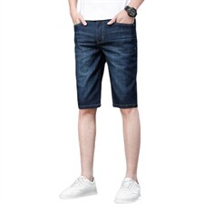 DKH8110-5男式2021年夏季牛仔中裤修身弹力高腰宽松休闲五分裤P52，男装牛仔裤，电商B360