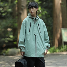 新款连帽冲锋衣夹克男山系户外潮流宽松休闲外套JK2307-P68，男装夹克，星座717
