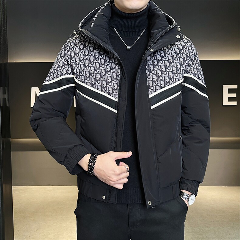 标50潮牌印花男士羽绒服白鸭绒连帽保暖外套B317/9520/P215,男装羽绒服,电商B317