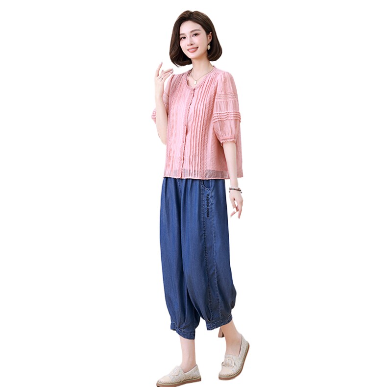 优雅气质女装套装时尚百搭宽松显瘦两件套舒适休闲日常穿搭,女装套装/套裙,叶笙衣