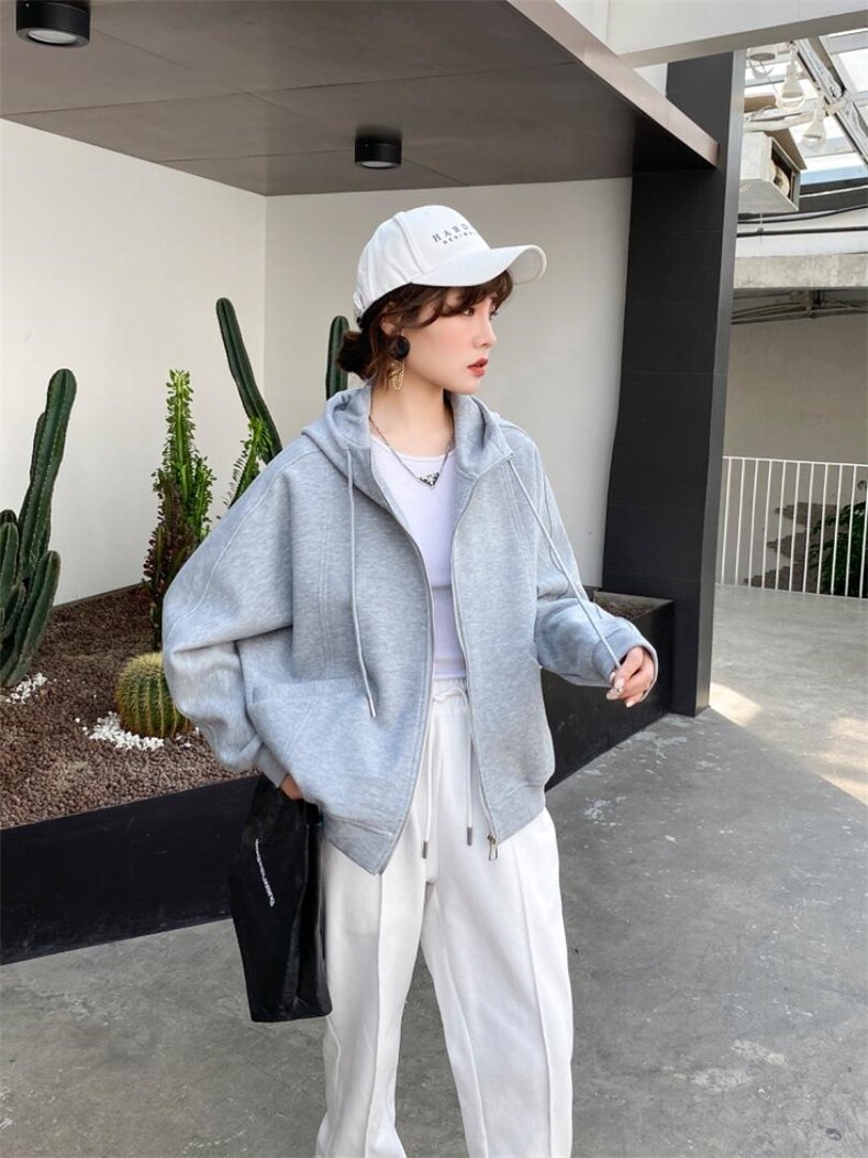 帽子贴标卫衣，女装卫衣/绒衫，诗苒