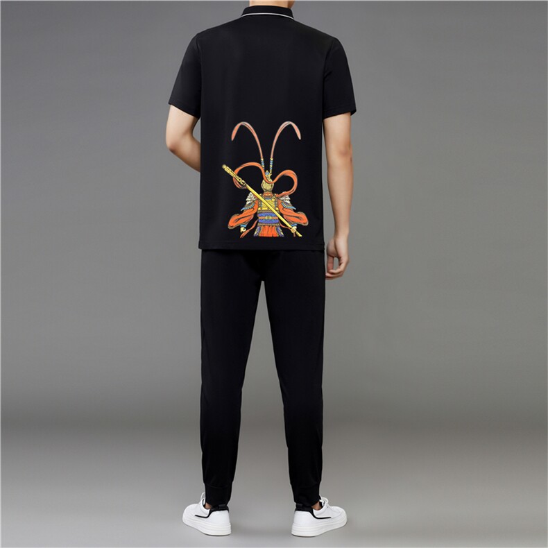 男士短袖t恤男夏季宽松五分袖半袖衣服休闲运动男装卫衣潮牌,男装休闲套装,电商B212（原钱塘6029）