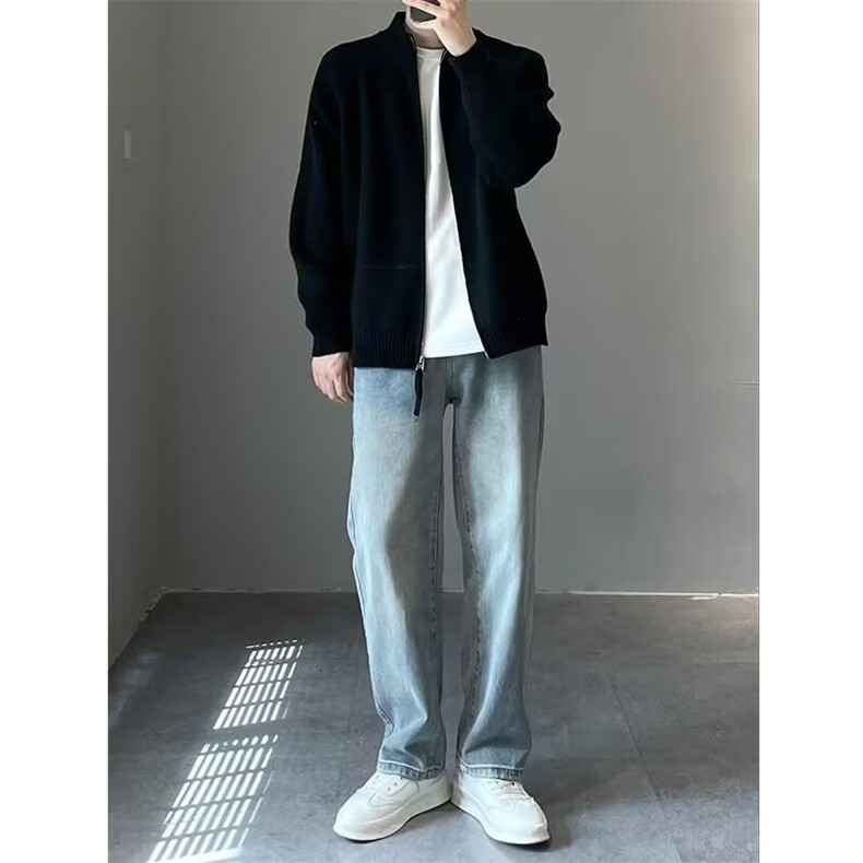 秋冬季新款外套男韩版立领毛衣休闲痞帅针织开衫夹克潮M57211-p62,男装针织衫/毛衣,星座1008